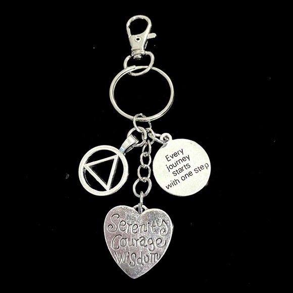 Sobriety Keychain Bag Charm - Picture 2 of 8